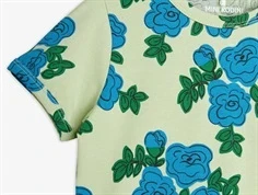 Mini Rodini t-shirt grøn med blå roser